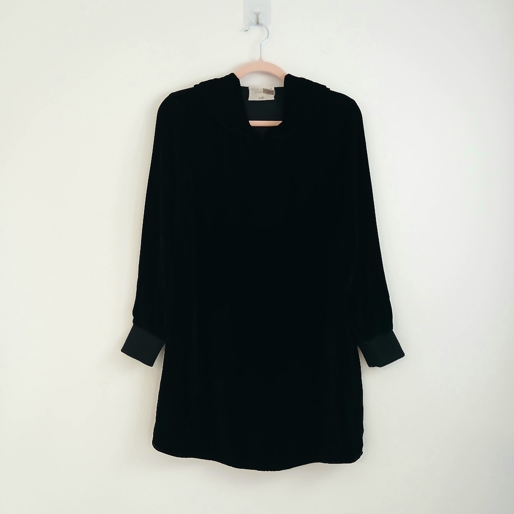 Alice + Olivia Black Long Sleeve Tunic Top